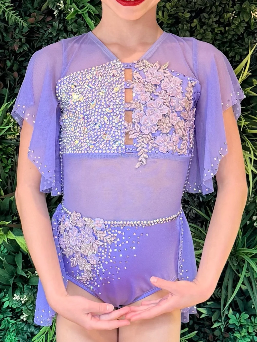 Beautiful lavender lilac purple custom lyrical costume!! Size 7/8